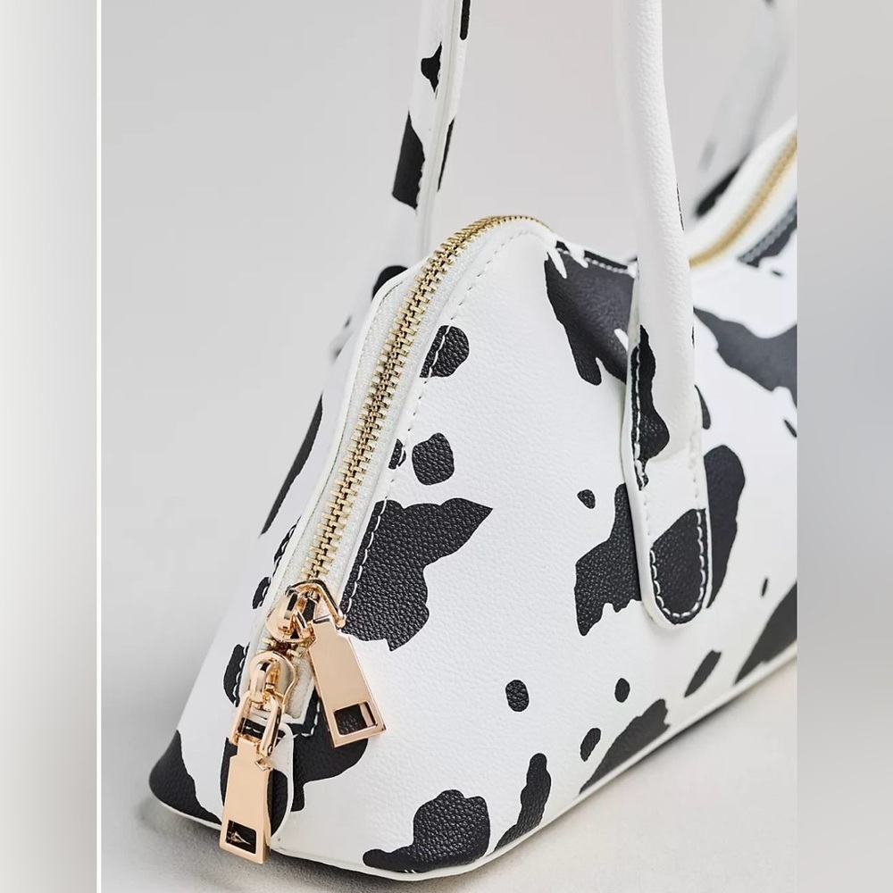 Anthropologie Melie Bianco Dakota Shoulder Bag Black White - Picture 3 of 8